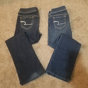 3 Pair Women's blue jeans sz 10